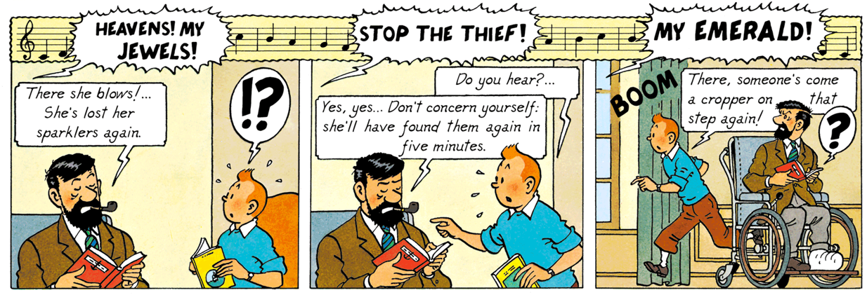 Strip Ciel mes bijoux dans Les Bijoux de la Castafiore